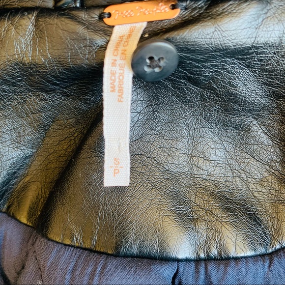 🛑SOLD Free People Asheville Vegan Leather Moto Jacket in Black Size S - Picture 12 of 13